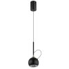 Donovan Suspension Luminaires Globo Lighting LED Chrome, Noir, 1 lumière
