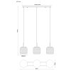 Kladora Suspension Luminaires Globo Lighting Nickel mat, 3 lumières