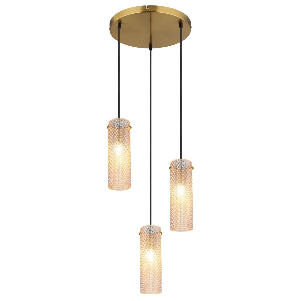 Karolo Suspension Luminaires Globo Lighting Or, 3 lumières main product photo