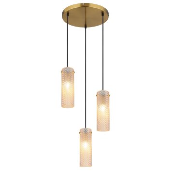 Karolo Suspension Luminaires Globo Lighting Or, 3 lumières