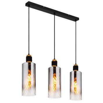 Osborne Suspension Luminaires Globo Lighting Brun, Noir, 3 lumières