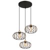 Greys Suspension Luminaires Globo Lighting Noir, 3 lumières