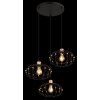 Greys Suspension Luminaires Globo Lighting Noir, 3 lumières