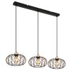 Greys Suspension Luminaires Globo Lighting Noir, 3 lumières