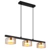 Higgins Suspension Luminaires Globo Lighting Or, Noir, 3 lumières