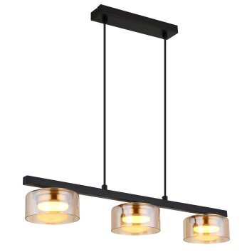 Higgins Suspension Luminaires Globo Lighting Or, Noir, 3 lumières