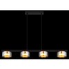 Higgins Suspension Luminaires Globo Lighting Or, Noir, 4 lumières