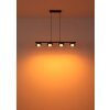 Higgins Suspension Luminaires Globo Lighting Noir, 4 lumières