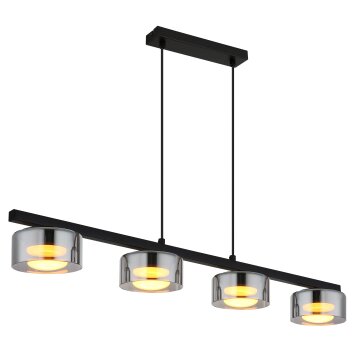 Higgins Suspension Luminaires Globo Lighting Noir, 4 lumières