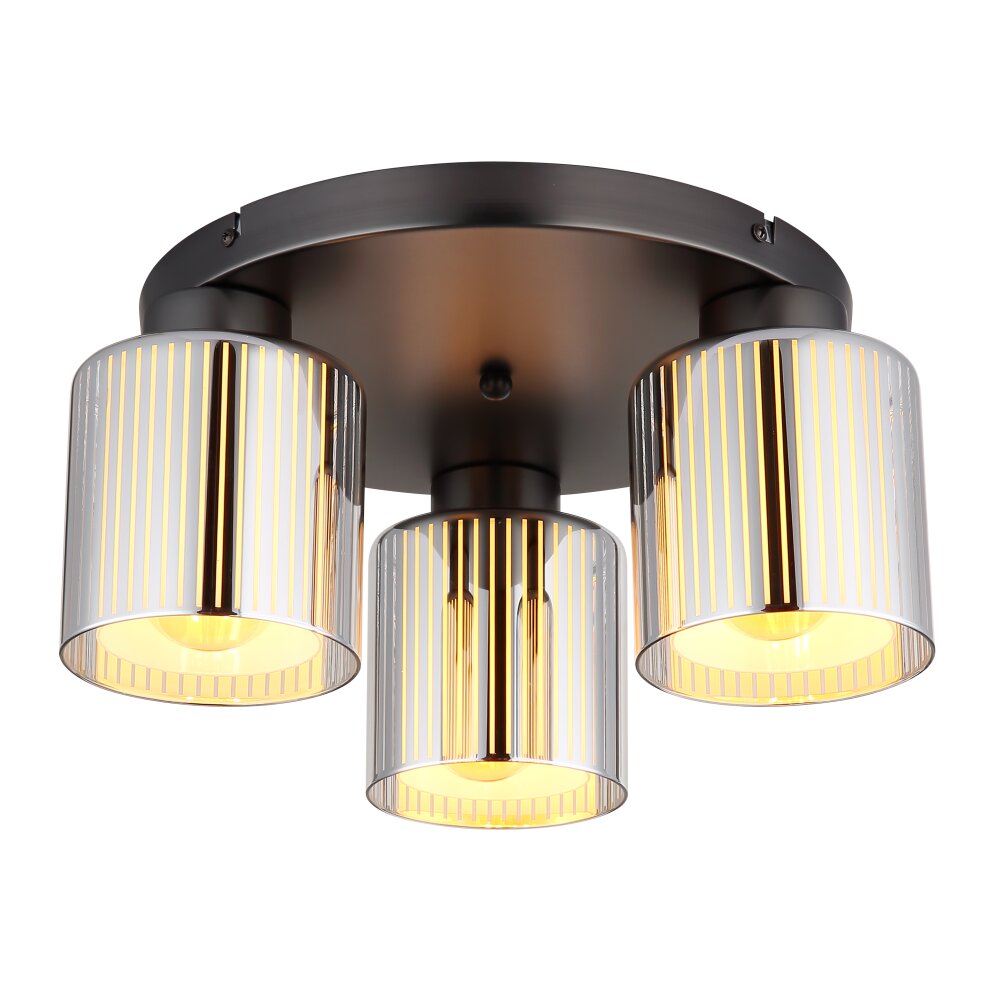 Felicia Plafonnier Luminaires Globo Lighting Noir, 3 lumières main product photo