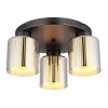 Felicia Plafonnier Luminaires Globo Lighting Noir, 3 lumières