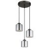 Felicia Suspension Luminaires Globo Lighting Noir, 3 lumières
