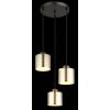 Felicia Suspension Luminaires Globo Lighting Noir, 3 lumières