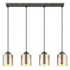Felicia Suspension Luminaires Globo Lighting Noir, 4 lumières