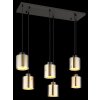 Felicia Suspension Luminaires Globo Lighting Noir, 6 lumières