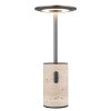 Travertin Lampe à poser Luminaires Globo Lighting LED Gris, 1 lumière