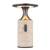 Travertin Lampe à poser Luminaires Globo Lighting LED Gris, 1 lumière