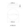 Leticia Plafonnier Luminaires Globo Lighting LED Blanc, 1 lumière