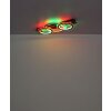 Jayden Plafonnier Luminaires Globo Lighting LED Gris, Noir, 1 lumière, Télécommandes, Changeur de couleurs