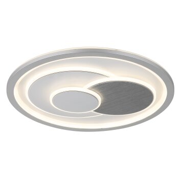 Ruiz Plafonnier Luminaires Globo Lighting LED Argenté, Blanc, 1 lumière