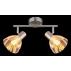 Zachery Plafonnier Luminaires Globo Lighting Nickel mat, 2 lumières