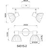 Zachery Plafonnier Luminaires Globo Lighting Nickel mat, 2 lumières