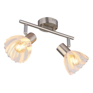 Zachery Plafonnier Luminaires Globo Lighting Nickel mat, 2 lumières