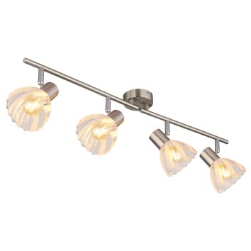 Zachery Plafonnier Luminaires Globo Lighting Nickel mat, 4 lumières
