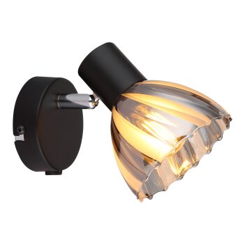 Zachery Plafonnier, Spot de plafond, Applique murale, Spot mural Luminaires Globo Lighting Noir, 1 lumière