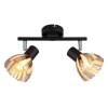 Zachery Plafonnier Luminaires Globo Lighting Noir, 2 lumières