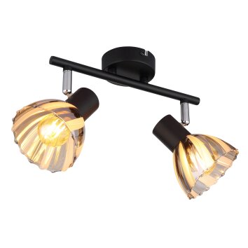 Zachery Plafonnier Luminaires Globo Lighting Noir, 2 lumières