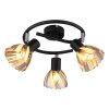 Zachery Plafonnier Luminaires Globo Lighting Noir, 3 lumières