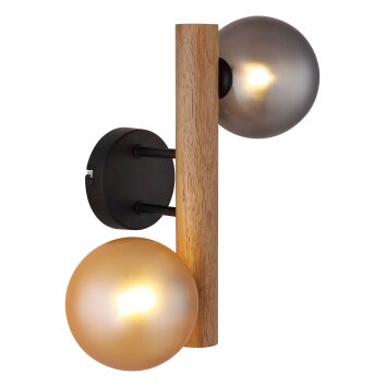 Riha Applique murale Luminaires Globo Lighting Brun foncé, Noir, 2 lumières
