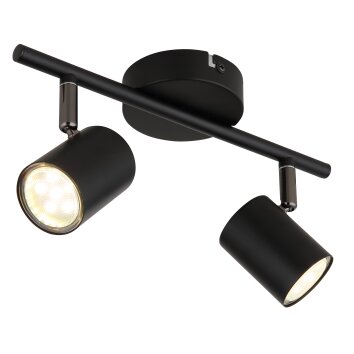 Walters Plafonnier Luminaires Globo Lighting Noir, 2 lumières