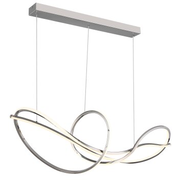 Iduna Suspension Luminaires Globo Lighting LED Chrome, 1 lumière, Télécommandes