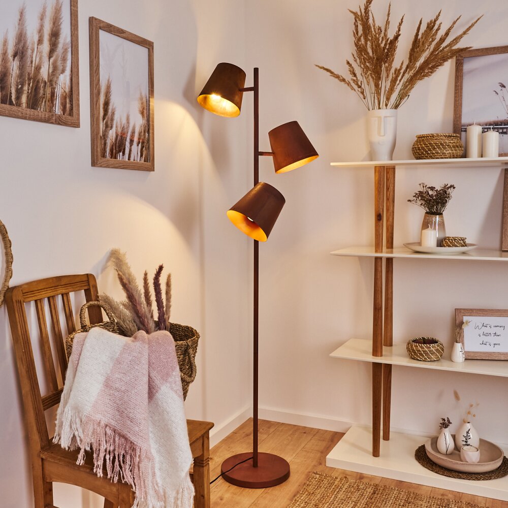 Lampadaire Lungre Rouille, 3 lumières main product photo