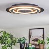Lidor Plafonnier LED Noir, 1 lumière