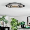 Lidor Plafonnier LED Noir, 1 lumière
