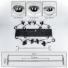 Gastor Suspension, Boule lumineuse, Suspension Chrome, Clair, Fumé, 8 lumières