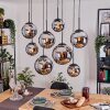 Gastor Suspension, Boule lumineuse, Suspension Chrome, Fumé, 8 lumières