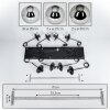 Gastor Suspension, Boule lumineuse, Suspension Chrome, Fumé, 8 lumières