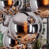 Gastor Suspension, Boule lumineuse, Suspension Chrome, Fumé, 8 lumières