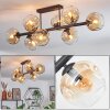 Ripoll Plafonnier, Boule lumineuse Ambre, Clair, 8 lumières