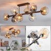 Ripoll Plafonnier, Boule lumineuse Ambre, Clair, Fumé, 8 lumières