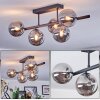 Chehalis Plafonnier, Boule lumineuse Fumé, 5 lumières