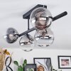 Chehalis Plafonnier, Boule lumineuse Clair, Fumé, 5 lumières