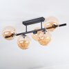 Chehalis Plafonnier, Boule lumineuse Ambre, 5 lumières