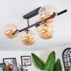 Chehalis Plafonnier, Boule lumineuse Ambre, 5 lumières