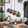 Koyoto Suspension, Boule lumineuse, Suspension Bleu, Vert, Cuivré, 4 lumières