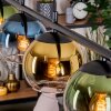 Koyoto Suspension, Boule lumineuse, Suspension Bleu, Or, Vert, Clair, 4 lumières